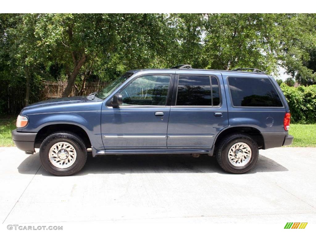 2000 Explorer XLS 4x4 - Deep Wedgewood Blue Metallic / Medium Graphite photo #4