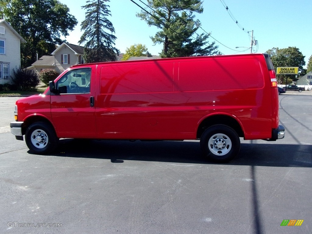 Red Hot 2020 Chevrolet Express 2500 Cargo Extended WT Exterior Photo #139674765