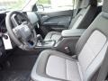 2021 Chevrolet Colorado Jet Black Interior Front Seat Photo