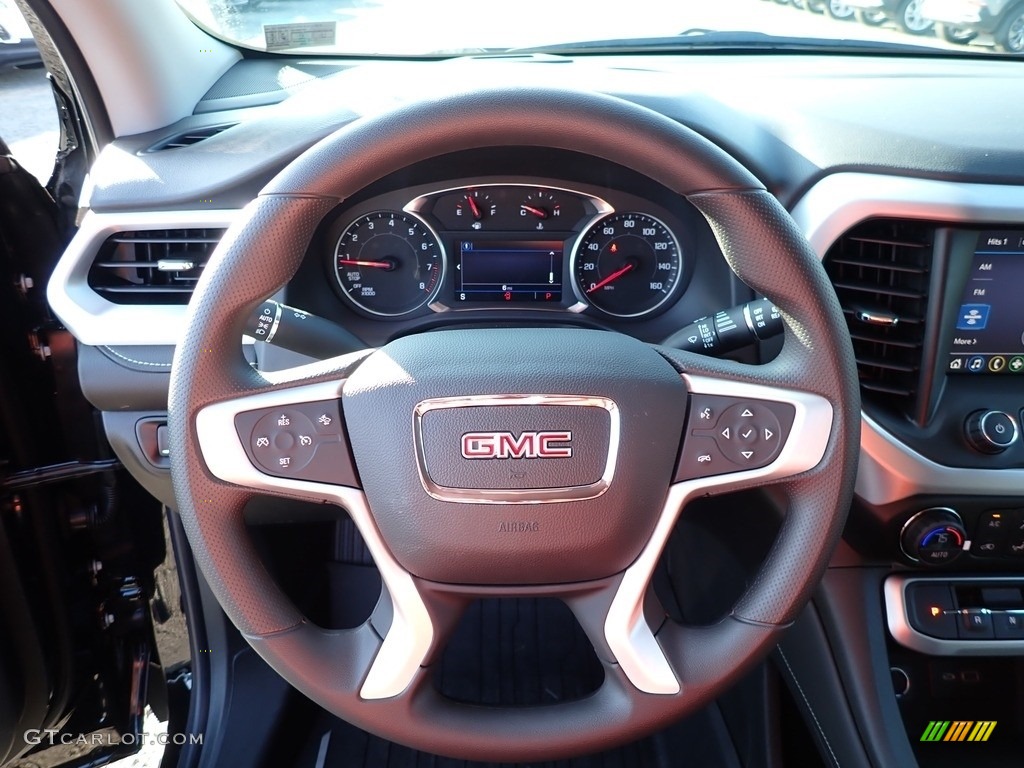2021 GMC Acadia SLE AWD Jet Black Steering Wheel Photo #139677958