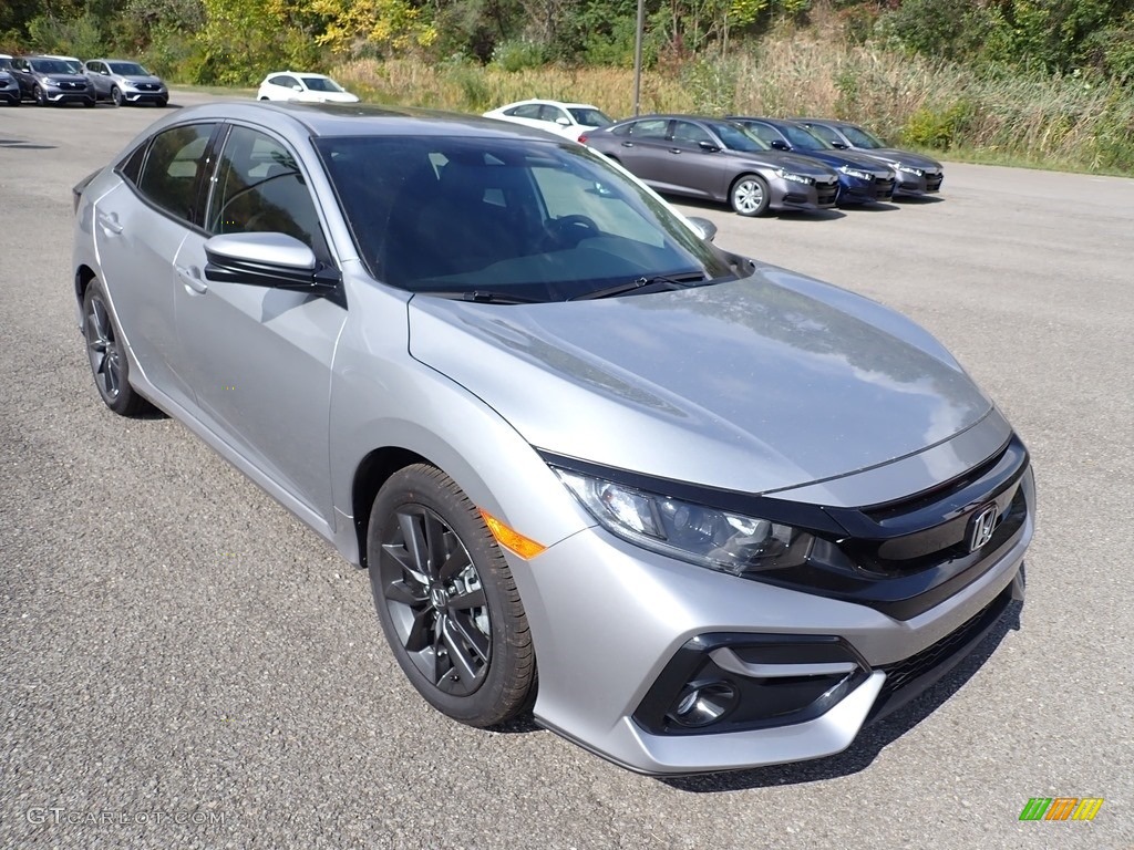 Lunar Silver Metallic 2021 Honda Civic EX Hatchback Exterior Photo #139679341