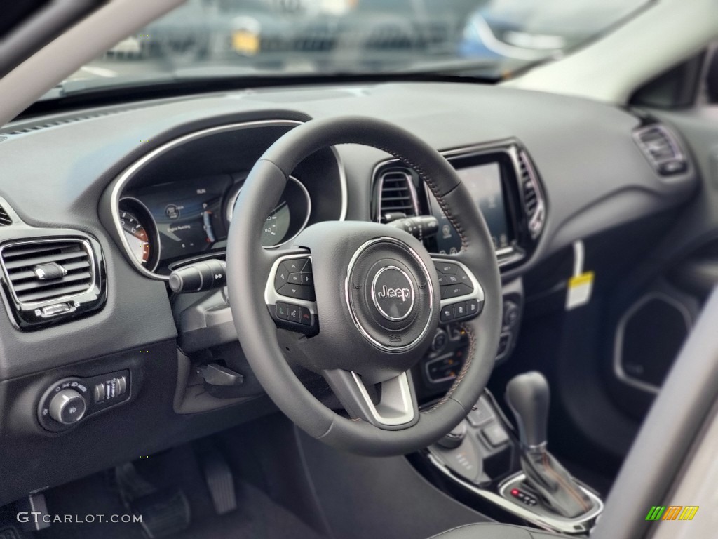 2021 Jeep Compass Limited 4x4 Black Steering Wheel Photo #139680505