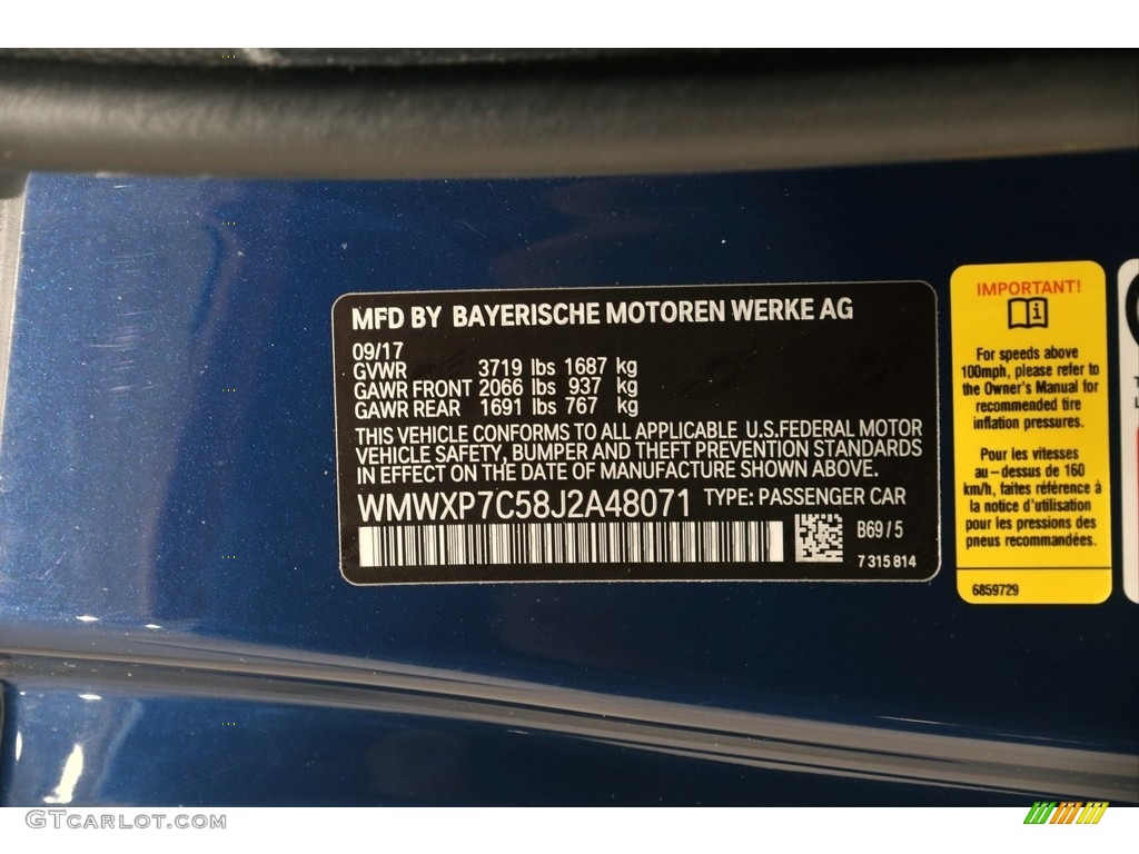 2018 Hardtop Cooper S 2 Door - Lapisluxury Blue / Carbon Black photo #18