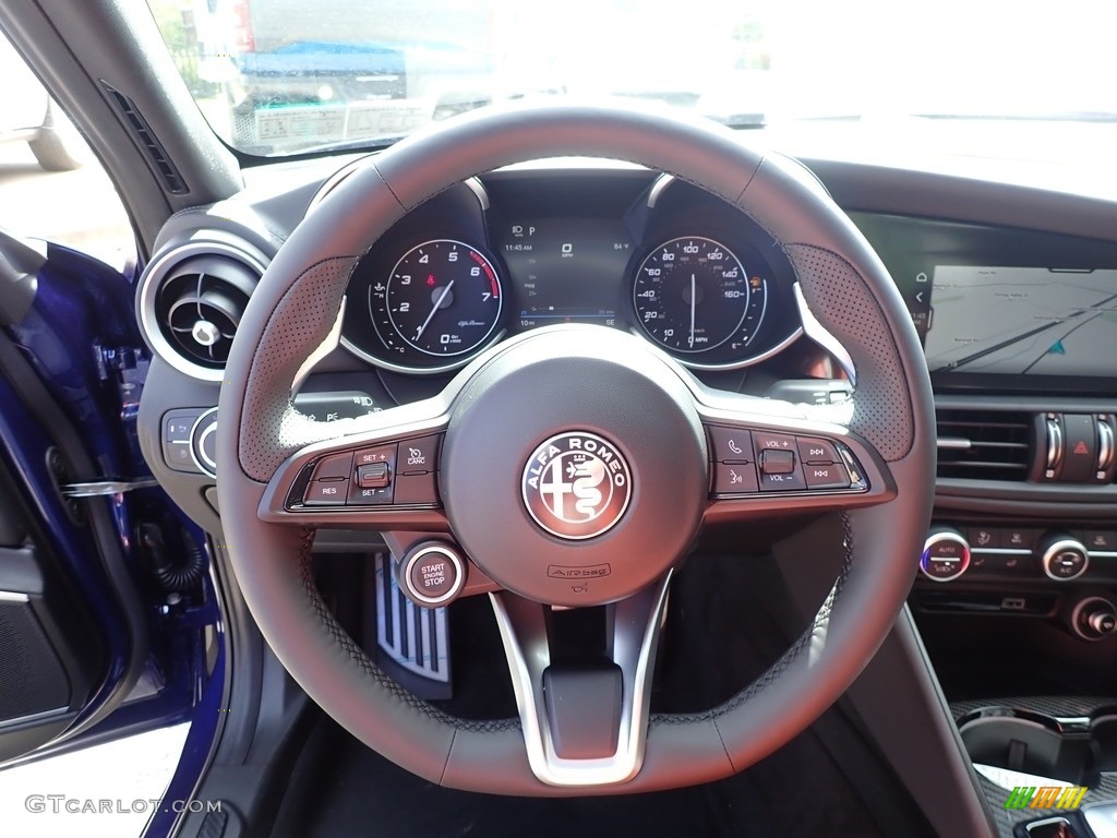 2020 Alfa Romeo Giulia TI AWD Black Steering Wheel Photo #139681804