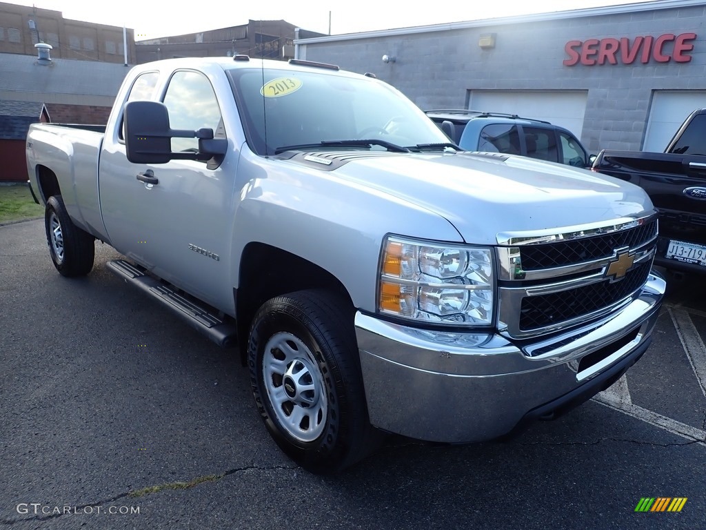 Silver Ice Metallic 2013 Chevrolet Silverado 3500HD WT Extended Cab 4x4 Exterior Photo #139681972