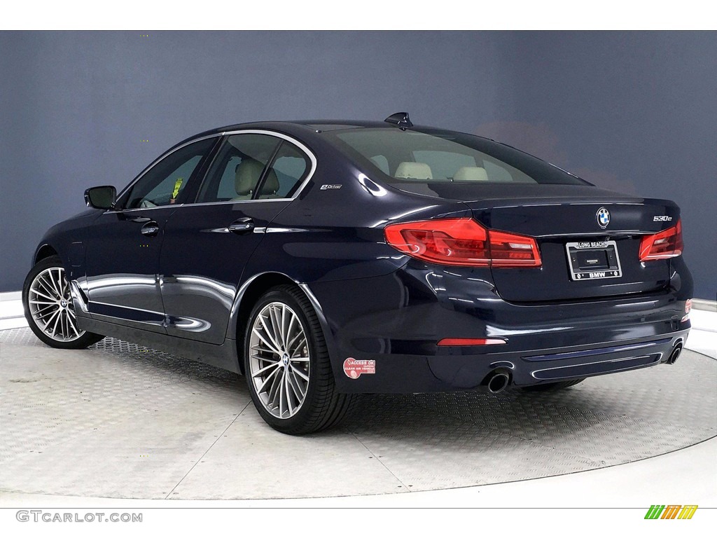 2018 5 Series 530e iPerfomance Sedan - Bluestone Metallic / Canberra Beige/Black photo #10