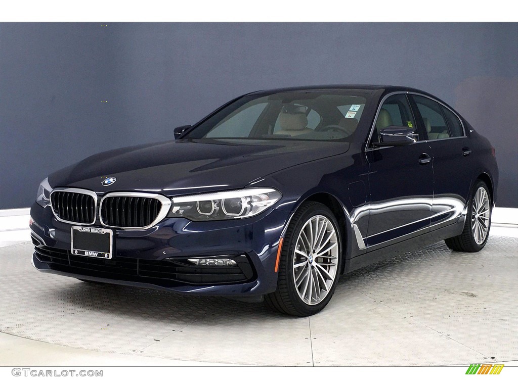 2018 5 Series 530e iPerfomance Sedan - Bluestone Metallic / Canberra Beige/Black photo #12