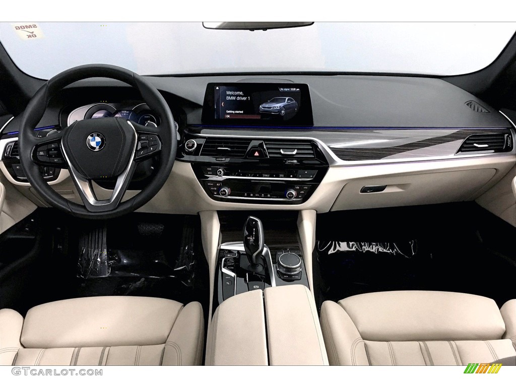 2018 5 Series 530e iPerfomance Sedan - Bluestone Metallic / Canberra Beige/Black photo #15