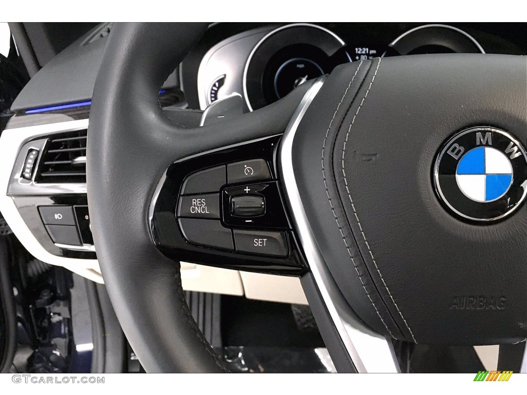 2018 5 Series 530e iPerfomance Sedan - Bluestone Metallic / Canberra Beige/Black photo #18