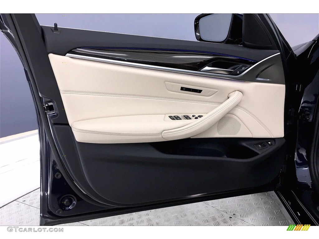 2018 5 Series 530e iPerfomance Sedan - Bluestone Metallic / Canberra Beige/Black photo #23