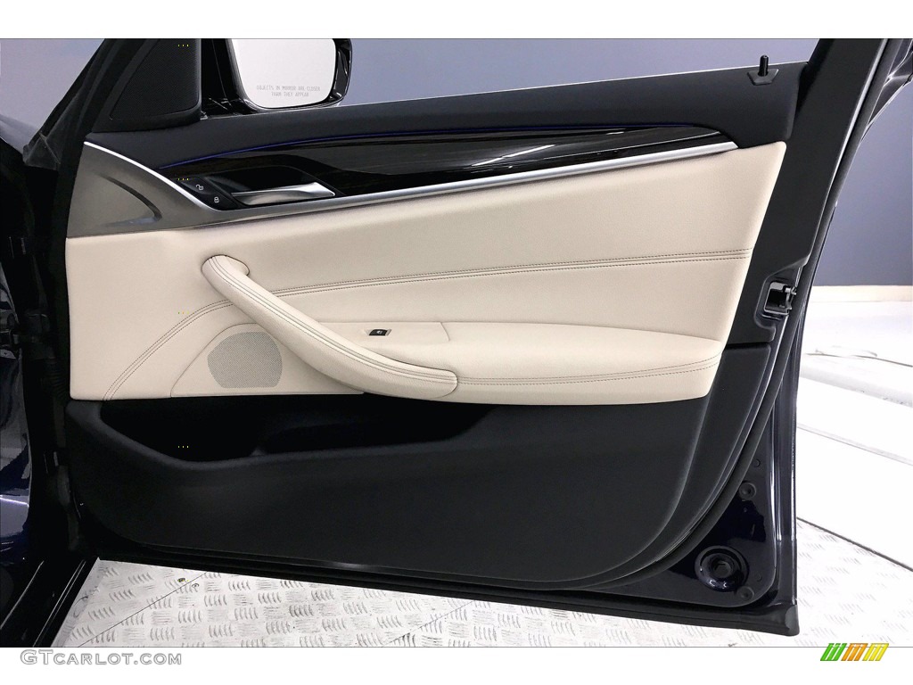2018 5 Series 530e iPerfomance Sedan - Bluestone Metallic / Canberra Beige/Black photo #24