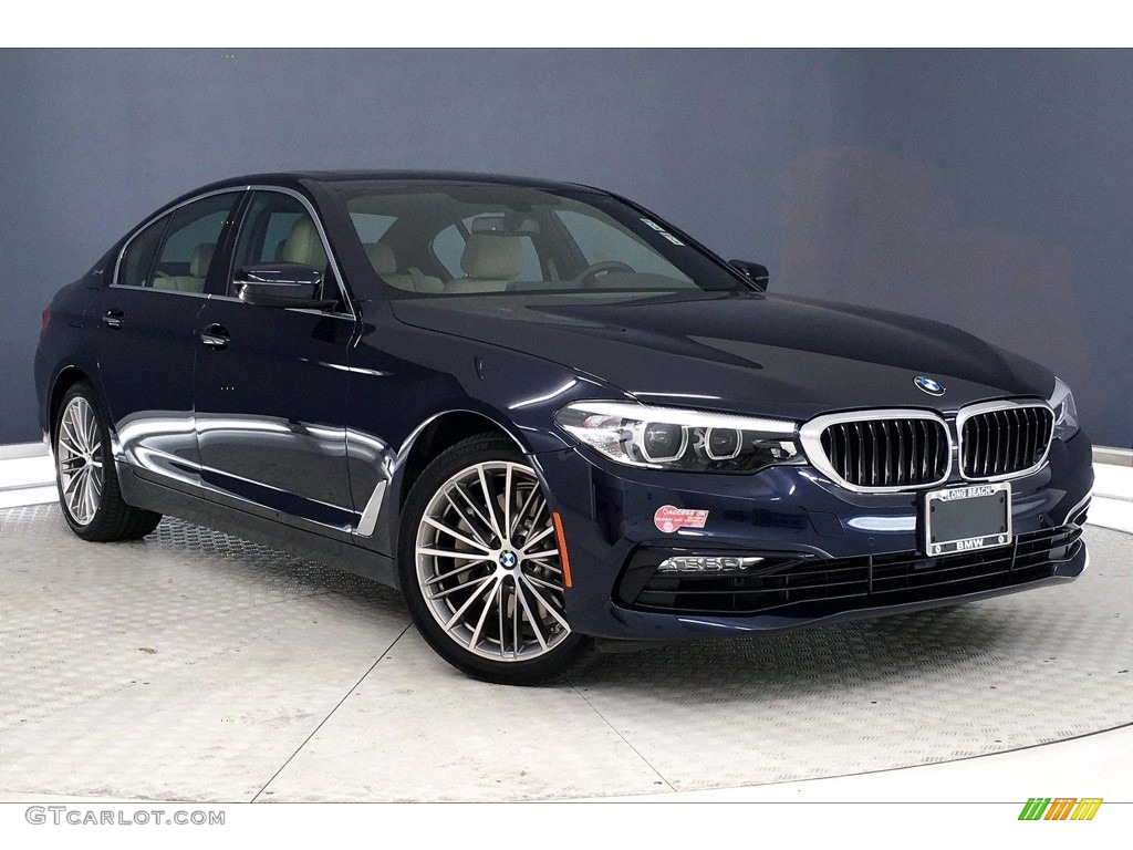 2018 5 Series 530e iPerfomance Sedan - Bluestone Metallic / Canberra Beige/Black photo #37
