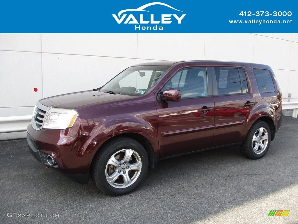 2012 Pilot EX-L 4WD - Dark Cherry Pearl II / Black photo #1