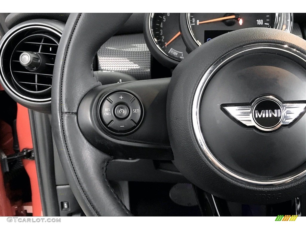 2018 Mini Convertible Cooper Carbon Black Steering Wheel Photo #139683250