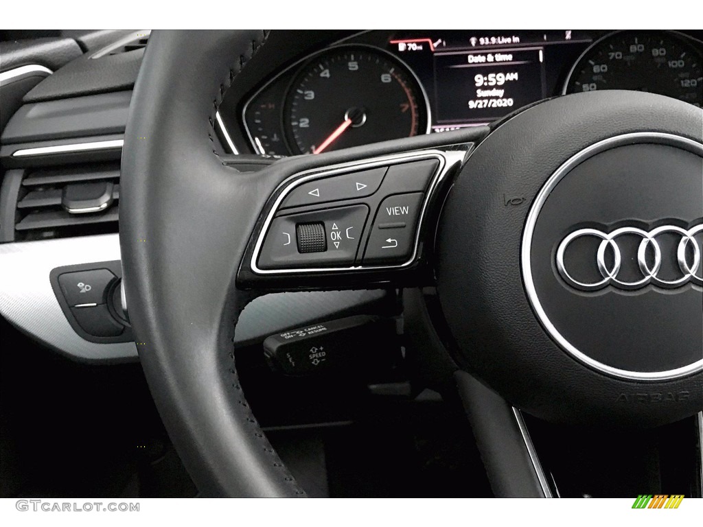 2018 Audi A4 2.0T ultra Premium Black Steering Wheel Photo #139685153