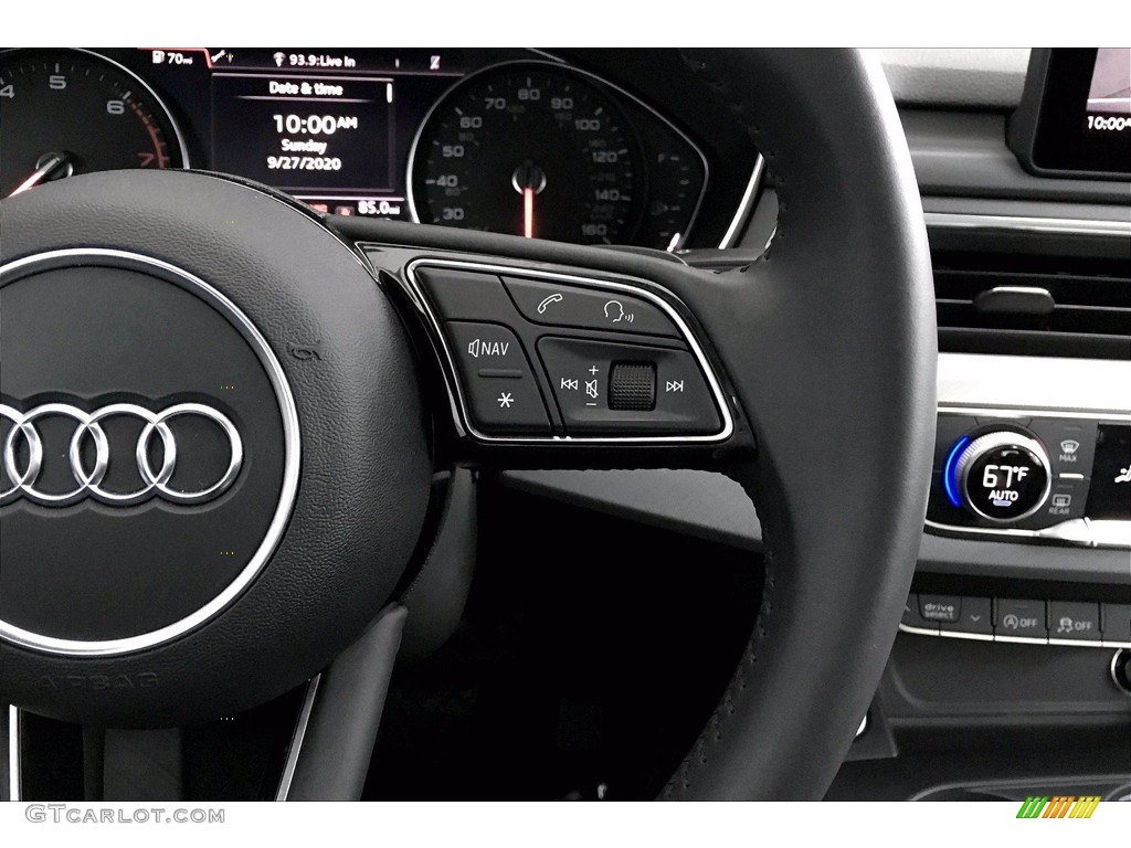 2018 Audi A4 2.0T ultra Premium Black Steering Wheel Photo #139685176