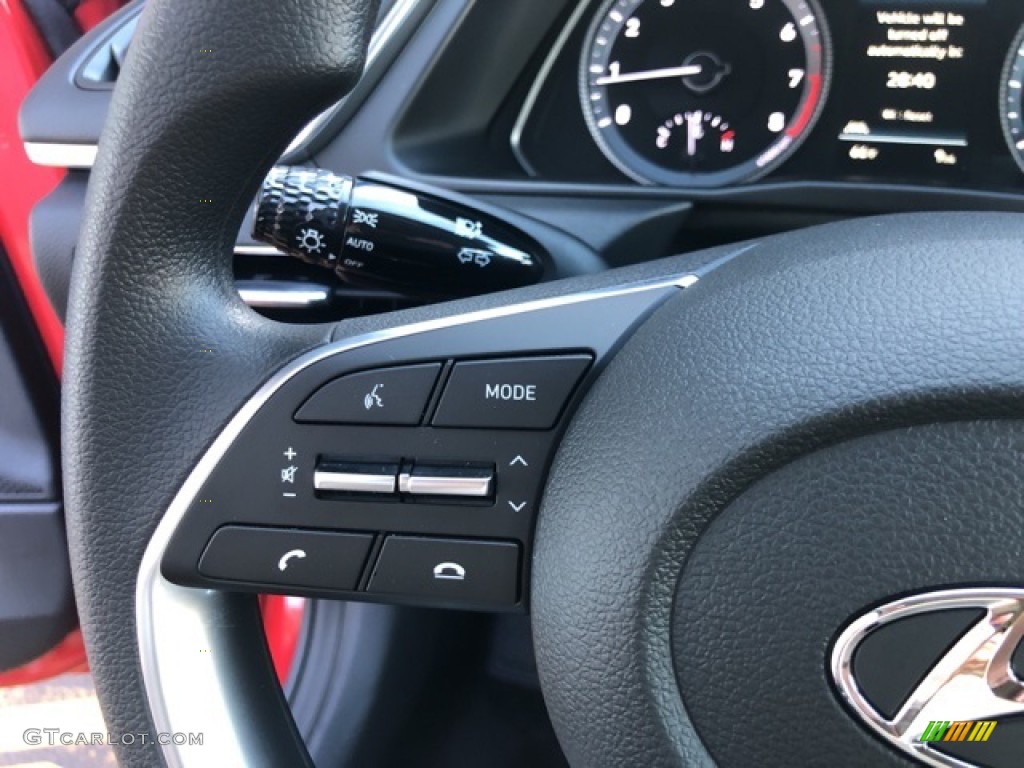 2021 Hyundai Sonata SEL Black Steering Wheel Photo #139685434