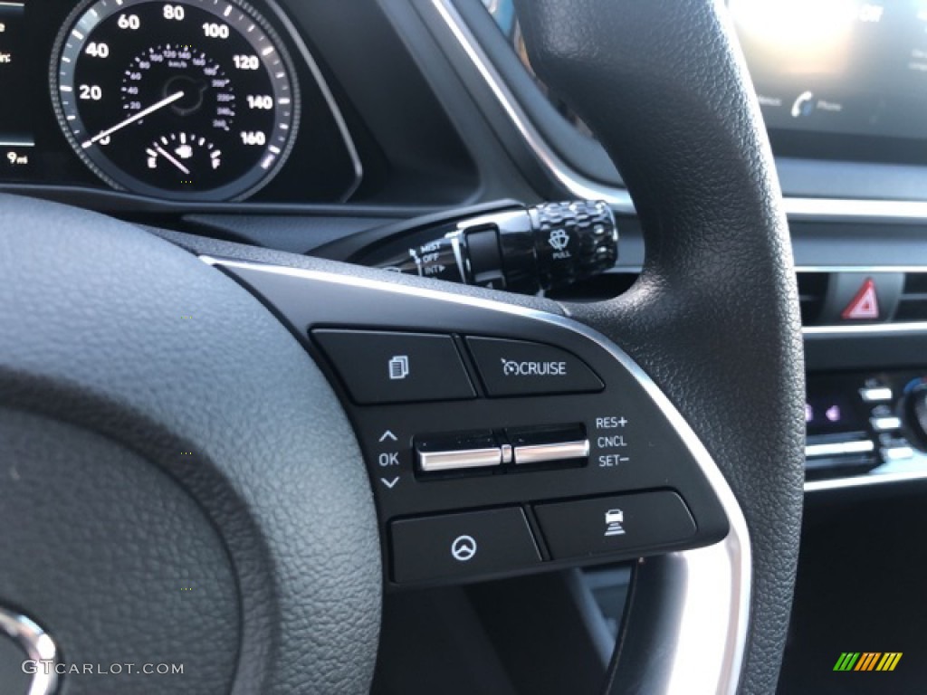 2021 Hyundai Sonata SEL Black Steering Wheel Photo #139685461