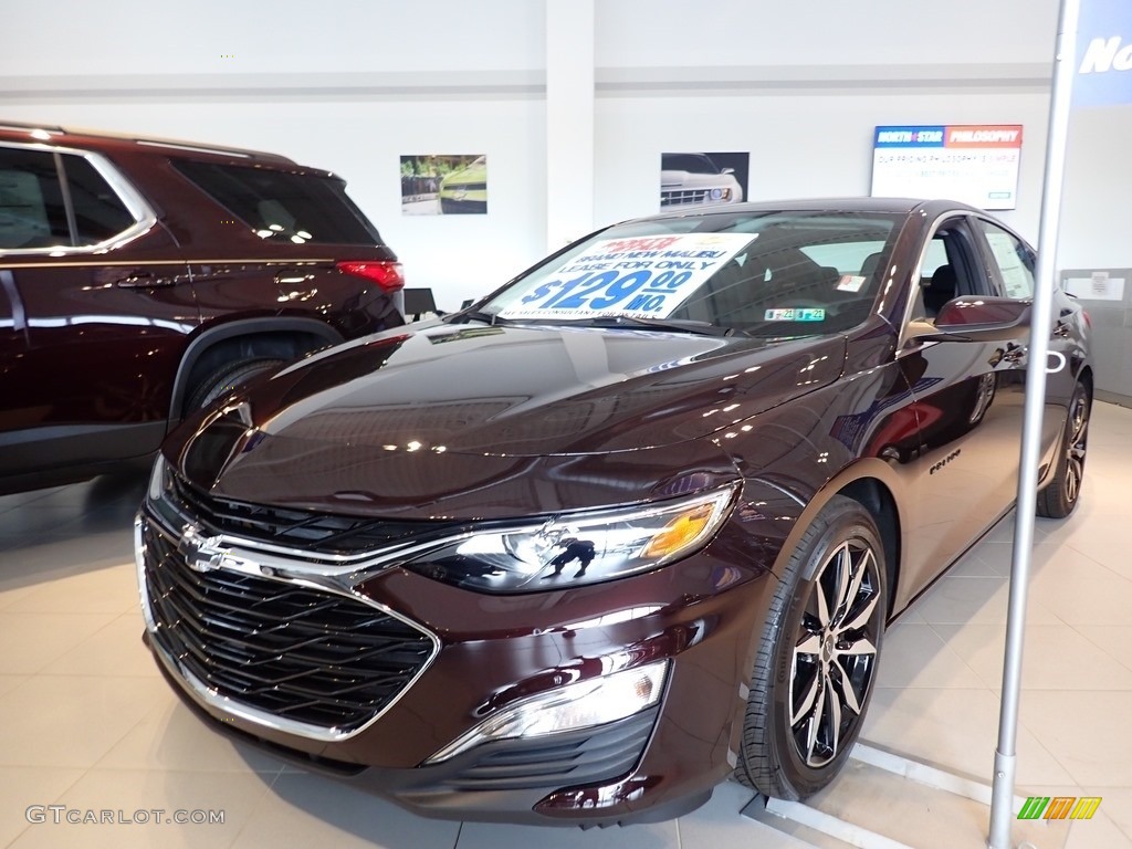 Black Cherry Metallic 2020 Chevrolet Malibu RS Exterior Photo #139686697