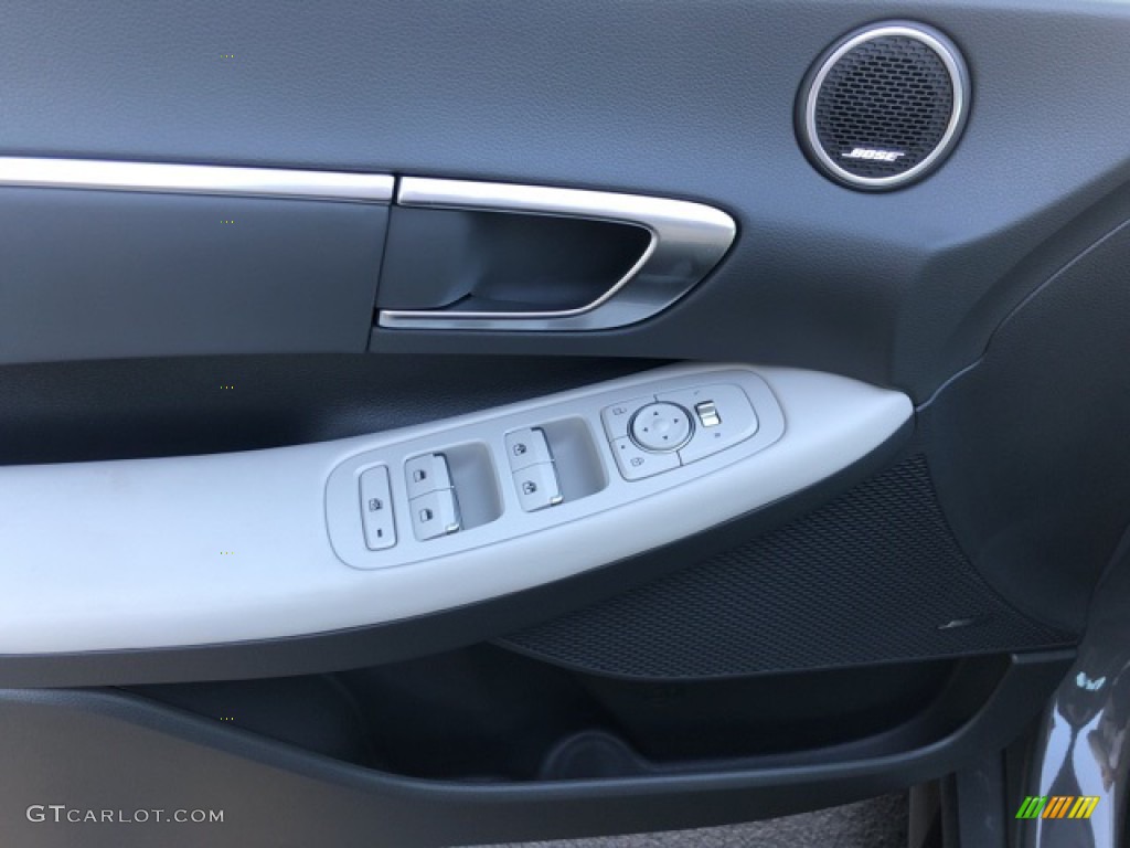 2020 Hyundai Sonata SEL Hybrid Dark Gray Door Panel Photo #139687885