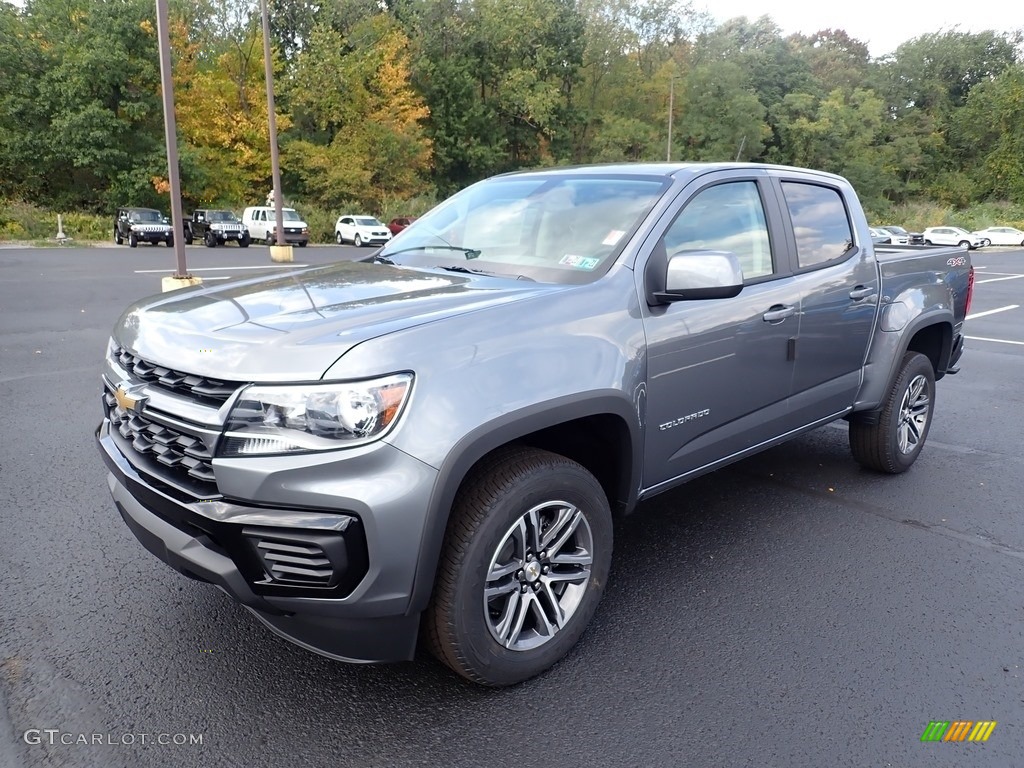 2021 Colorado WT Crew Cab 4x4 - Satin Steel Metallic / Jet Black/­Dark Ash photo #1