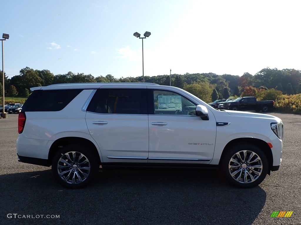 2021 Yukon Denali 4WD - White Frost Tricoat / Teak/­Light Shale photo #4