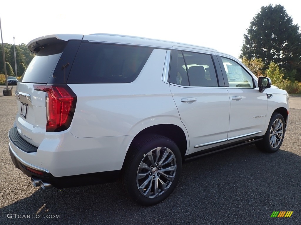 2021 Yukon Denali 4WD - White Frost Tricoat / Teak/­Light Shale photo #5
