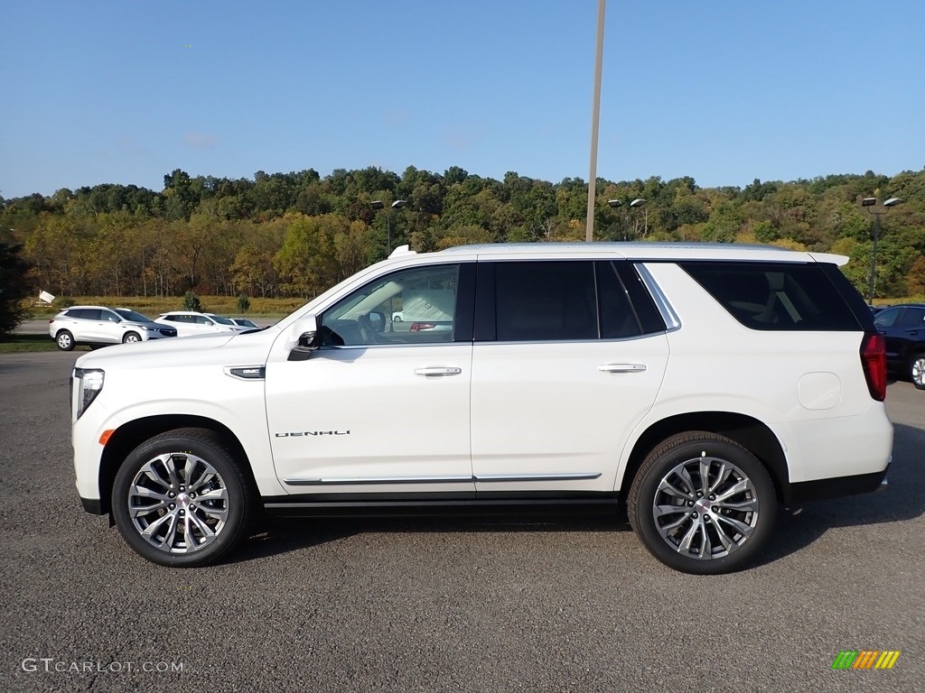 White Frost Tricoat 2021 GMC Yukon Denali 4WD Exterior Photo #139688179