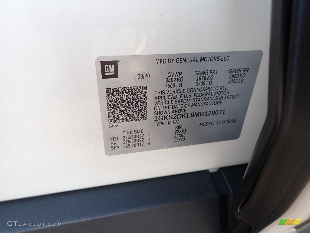 2021 Yukon Denali 4WD - White Frost Tricoat / Teak/­Light Shale photo #11