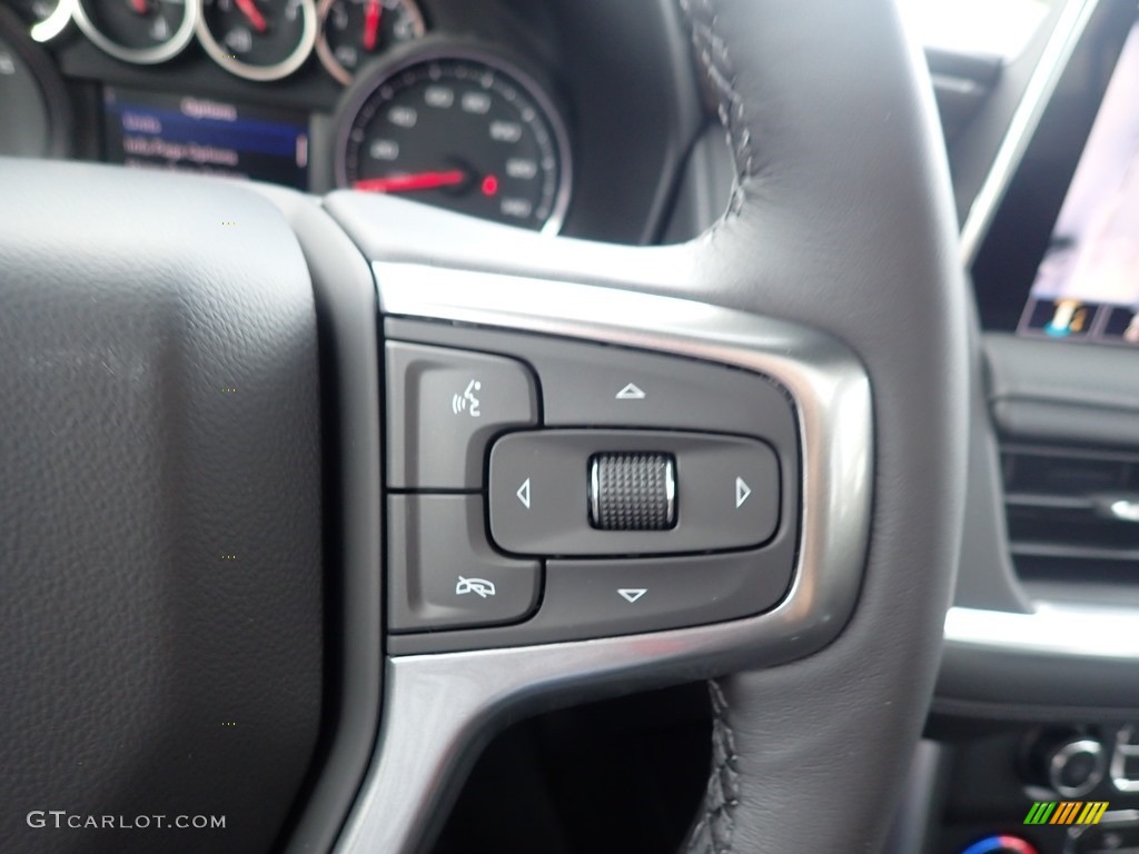 2021 Chevrolet Tahoe Z71 4WD Jet Black Steering Wheel Photo #139688686