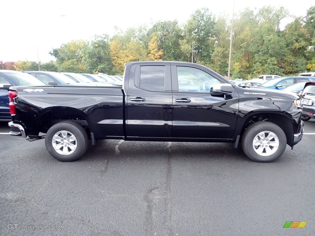 Black 2021 Chevrolet Silverado 1500 LT Double Cab 4x4 Exterior Photo #139689187