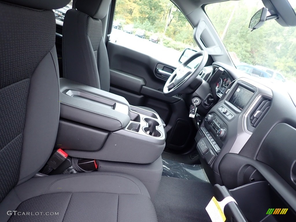 Jet Black Interior 2021 Chevrolet Silverado 1500 Custom Double Cab 4x4 Photo #139689568