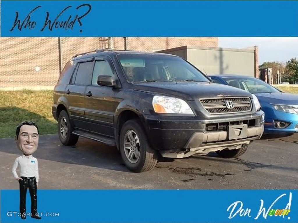 2004 Pilot EX-L 4WD - Nighthawk Black Pearl / Gray photo #1