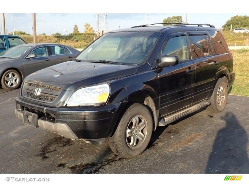 2004 Pilot EX-L 4WD - Nighthawk Black Pearl / Gray photo #5