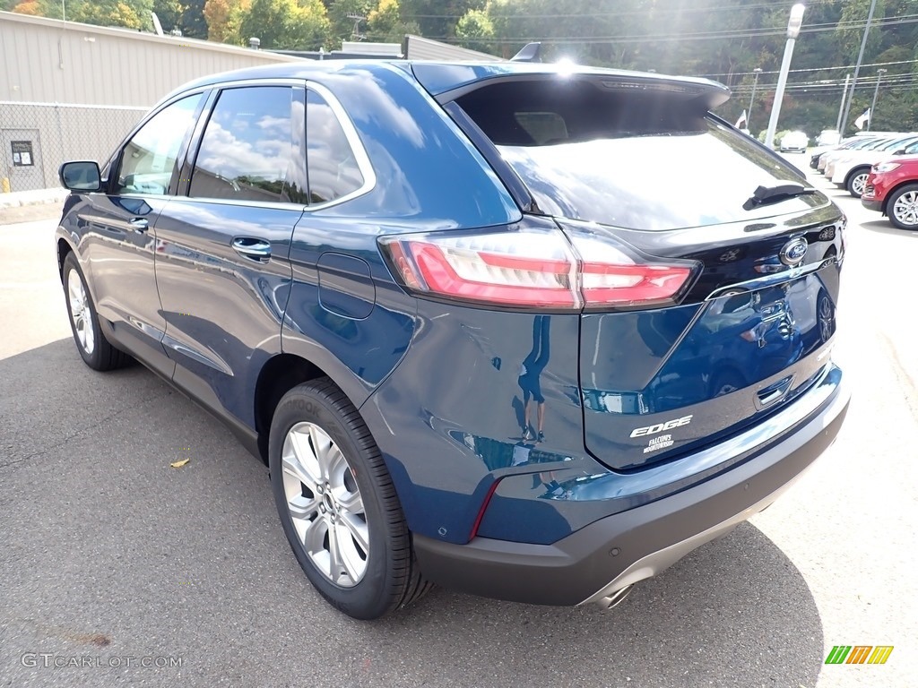 2020 Edge Titanium AWD - Dark Persian Green Metallic / Soft Ceramic photo #6