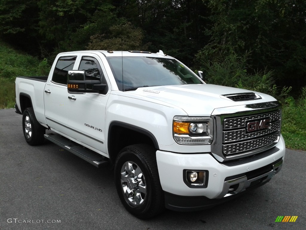 Summit White 2018 GMC Sierra 3500HD Denali Crew Cab 4x4 Exterior Photo #139692255