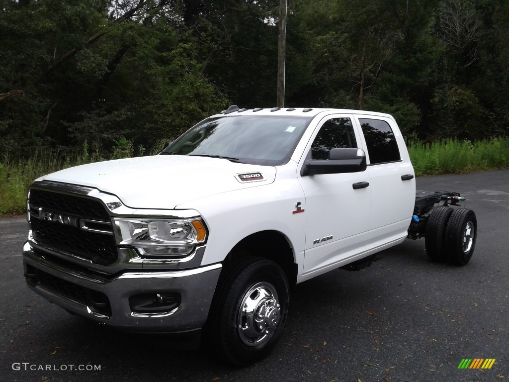 2020 3500 Tradesman Crew Cab 4x4 Chassis - Bright White / Black/Diesel Gray photo #2