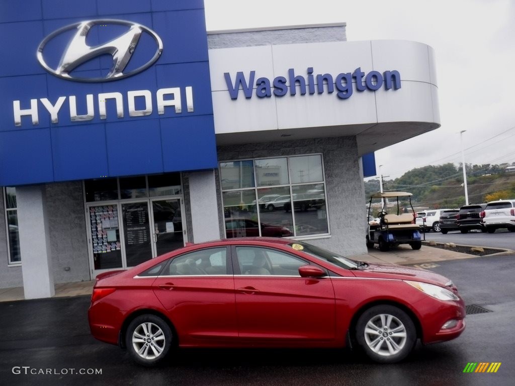 2013 Sonata GLS - Sparkling Ruby / Camel photo #2