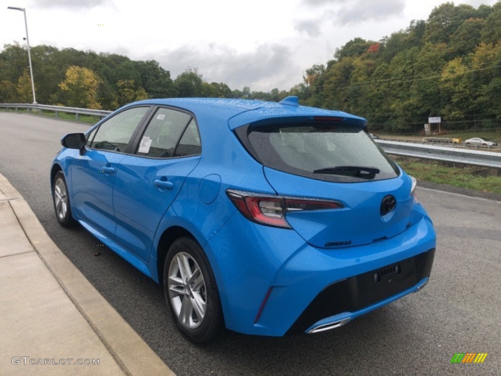 Blue Flame 2021 Toyota Corolla Hatchback SE Exterior Photo #139695717