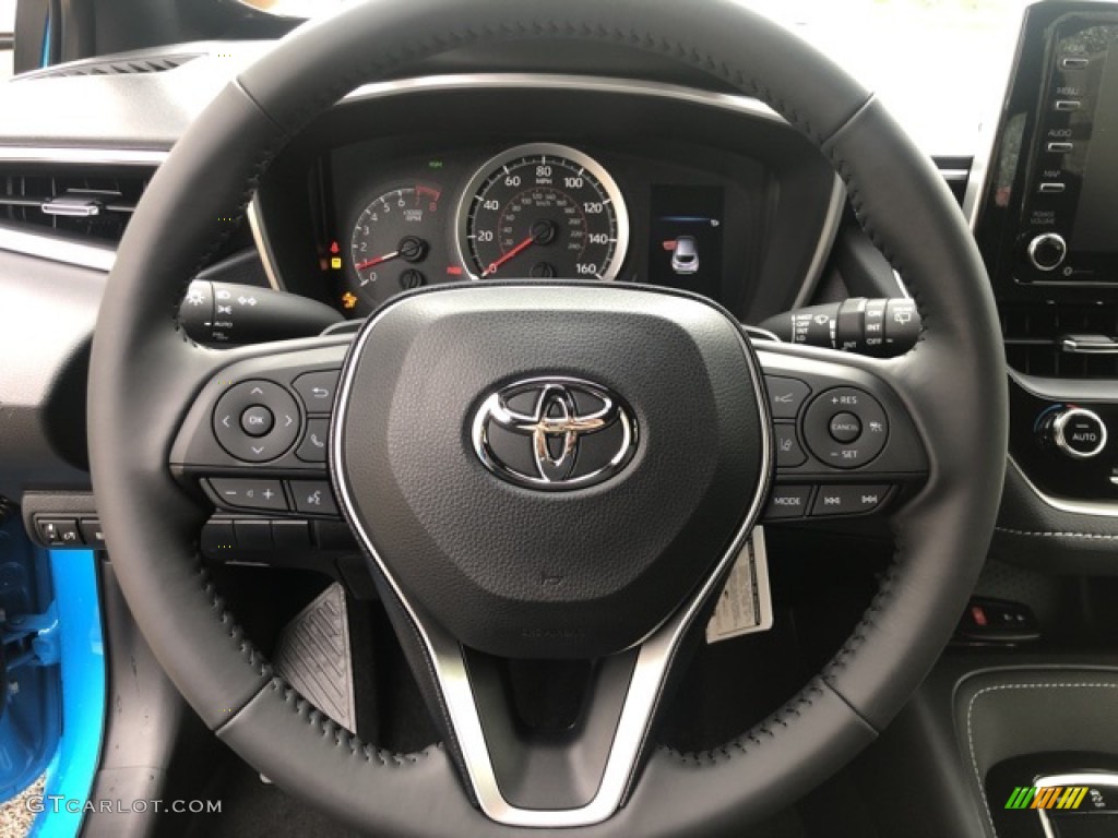 2021 Toyota Corolla Hatchback SE Black Steering Wheel Photo #139695984