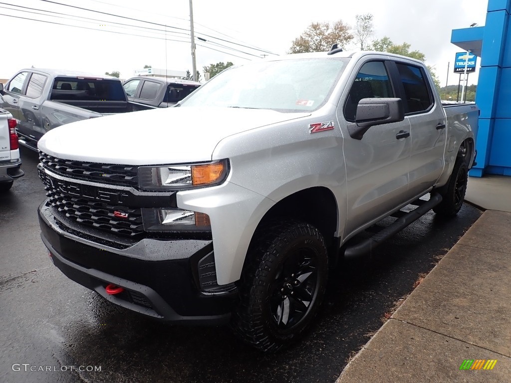 Silver Ice Metallic 2020 Chevrolet Silverado 1500 Custom Trail Boss Crew Cab 4x4 Exterior Photo #139696365