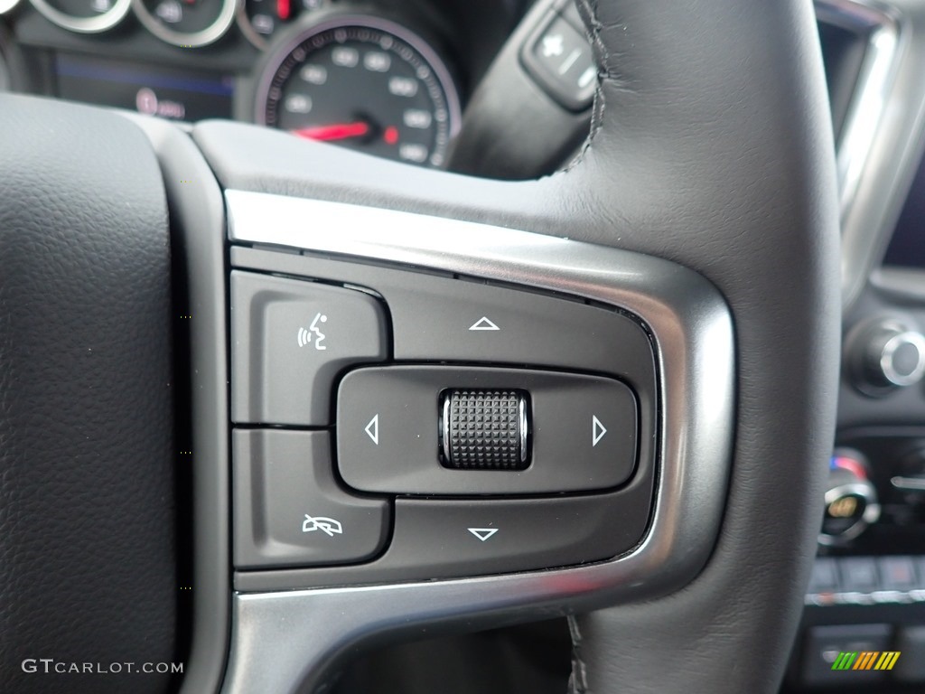 2021 Chevrolet Silverado 1500 LT Double Cab 4x4 Jet Black Steering Wheel Photo #139698360