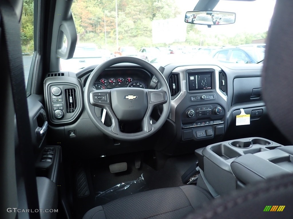 2021 Chevrolet Silverado 1500 Custom Double Cab 4x4 Jet Black Dashboard Photo #139698774