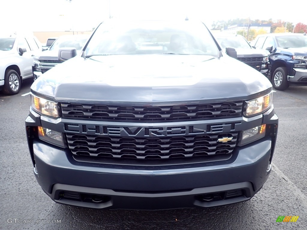 2021 Silverado 1500 Custom Double Cab 4x4 - Shadow Gray Metallic / Jet Black photo #9