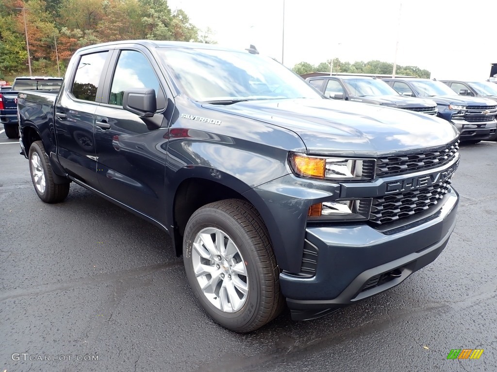 2020 Silverado 1500 Custom Crew Cab 4x4 - Shadow Gray Metallic / Jet Black photo #8