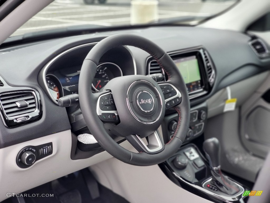 2021 Jeep Compass Limited 4x4 Black/Ski Gray Steering Wheel Photo #139700802