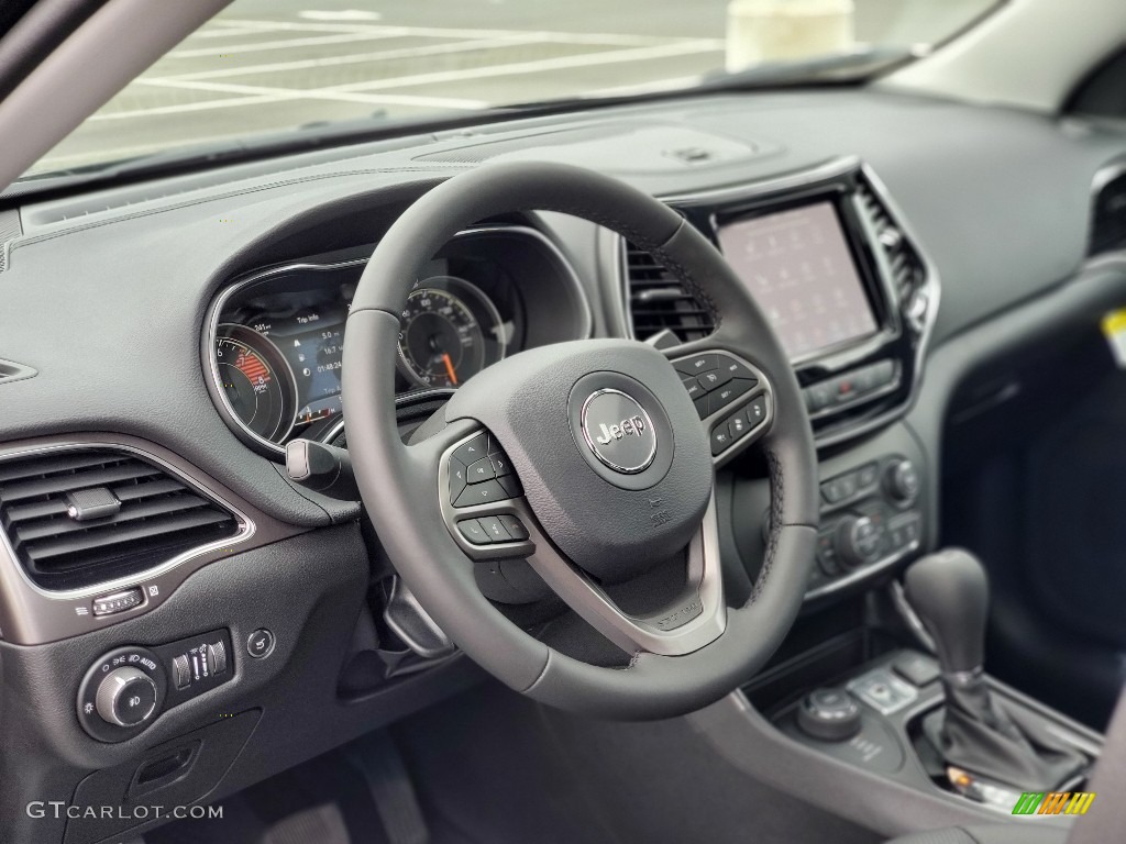 2021 Jeep Cherokee Limited 4x4 Black Steering Wheel Photo #139701456