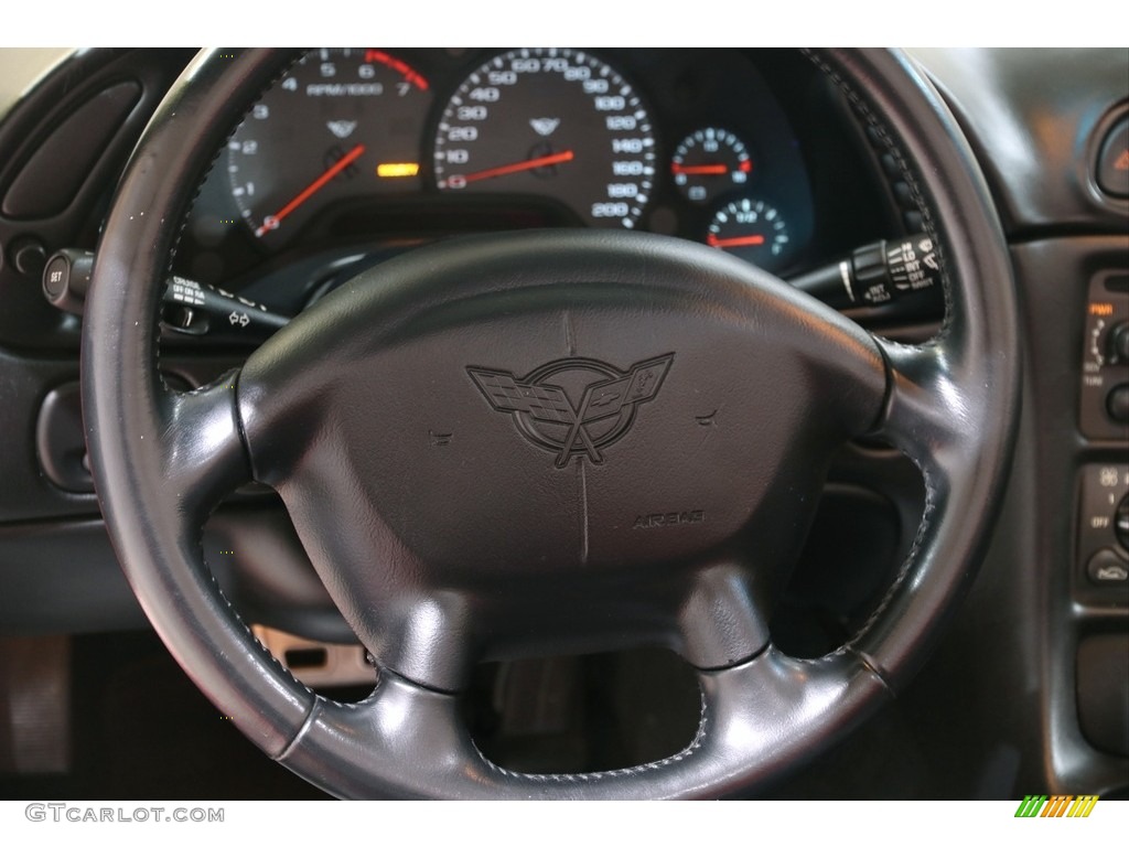 2000 Chevrolet Corvette Convertible Black Steering Wheel Photo #139702074