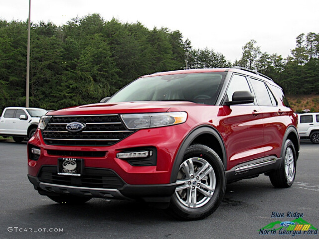 2020 Explorer XLT 4WD - Rapid Red Metallic / Sandstone photo #1