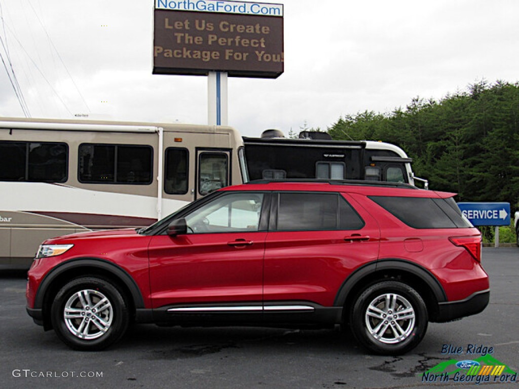 2020 Explorer XLT 4WD - Rapid Red Metallic / Sandstone photo #2